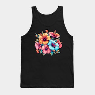 Stunning Tropical Hibiscus Flower Tank Top